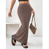 image:imageGORGLITTER Womens Trendy Bodycon Maxi Skirts Casual Boho Dressy High Waisted Elastic Waist Pencil Long Midi Skirts 2026Coffee Brown