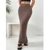 image:imageGORGLITTER Womens Trendy Bodycon Maxi Skirts Casual Boho Dressy High Waisted Elastic Waist Pencil Long Midi Skirts 2026Coffee Brown
