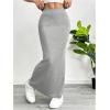 image:imageGORGLITTER Womens Trendy Bodycon Maxi Skirts Casual Boho Dressy High Waisted Elastic Waist Pencil Long Midi Skirts 2026Light Grey