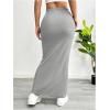 image:imageGORGLITTER Womens Trendy Bodycon Maxi Skirts Casual Boho Dressy High Waisted Elastic Waist Pencil Long Midi Skirts 2026Light Grey