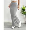 image:imageGORGLITTER Womens Trendy Bodycon Maxi Skirts Casual Boho Dressy High Waisted Elastic Waist Pencil Long Midi Skirts 2026Light Grey