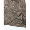 image:imageGORGLITTER Womens Vintage Plaid Pleated Elastic A Line Dressy Casual High Waisted Long SkirtBrown