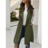 image:imageGORGLITTER Womens Western Long Blazer Vest Sleeveless Cowgirl Trendy Fashion Casual Business Casual Work Trench CoatArmy Green