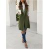 image:imageGORGLITTER Womens Western Long Blazer Vest Sleeveless Cowgirl Trendy Fashion Casual Business Casual Work Trench CoatArmy Green