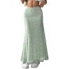 image:imageGORGLITTER Womens Floral Flowy Maxi Skirt Low Waisted A Line Mesh Long Skirts Summer OutfitsMint Green