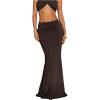 image:imageGORGLITTER Womens High Waisted Bodycon Maxi Skirt Flowy Pencil Long Fishtail Floor Length Skirts Going Out OutfitsChocolate Brown