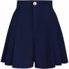 image:imageGORGLITTER Womens Pleated Dress Shorts Dressy Business Casual High Waisted Wide Leg Bermuda Work Formal Tailored ShortsBlue