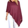 image:imageGORGLITTER Womens Sheer Poncho Shawl Bat Wing Cape Tops Crochet Cover Up Lightweight Sweater Spring Summer Outfits 2026Red