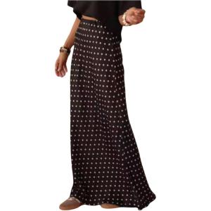 image:imageGORGLITTER Womens Elegant Long Maxi Skirt Polka Dots High Waisted Party Vintage Going Out Outfits Old Money ClothesBrown
