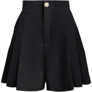 image:imageGORGLITTER Womens Pleated Dress Shorts Dressy Business Casual High Waisted Wide Leg Bermuda Work Formal Tailored ShortsBlack