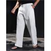 image:imageGORGLITTER Mens Baggy Dress Pants Pleated Wide Leg Slacks Old Money Work Office Business Casual TrousersWhite