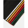 image:imageGORGLITTER Mens Baggy Sweatpants Colorful Striped Drawstring Waist Straight Wide Leg Workout Track Pants StreetwearBlack
