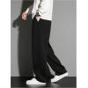 image:imageGORGLITTER Mens Baggy Wide Leg Sweatpants Drawstring Waist Sweat Pants Workout Athletic Running Track Pants ToursesBlack