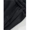 image:imageGORGLITTER Mens Double Waisted Baggy Pants Plaid Stripe Wide Leg Track Pants Y2K Athletic Workout Trouser StreetwearBlack Striped