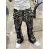 image:imageGORGLITTER Mens Graphic Baggy Sweatpants Wide Leg Y2K Drawstring Stacked Jogger Pants with PocketsCamo