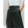 image:imageGORGLITTER Mens Leather Pants Y2K Wide Leg Baggy Barrel Pants Disco Party Rave Trousers with Pockets StreewearBlack
