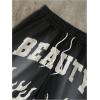 image:imageGORGLITTER Mens Letter Graphic Track Shorts Y2K Straight Leg Basketball Drawstring Acid Wash ShortsMulticolor Letters