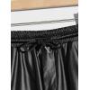 image:imageGORGLITTER Mens PU Leather Shorts Drawstring Waist Straight Leg Short PantsBlack