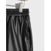image:imageGORGLITTER Mens PU Leather Shorts Drawstring Waist Straight Leg Short PantsBlack