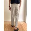image:imageGORGLITTER Mens Pleated Dress Pants High Waisted Work Office Business Tapered Suit Pants with PocketsBeige