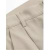 image:imageGORGLITTER Mens Pleated Dress Pants High Waisted Work Office Business Tapered Suit Pants with PocketsBeige