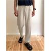 image:imageGORGLITTER Mens Pleated Dress Pants High Waisted Work Office Business Tapered Suit Pants with PocketsBeige