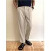 image:imageGORGLITTER Mens Pleated Dress Pants High Waisted Work Office Business Tapered Suit Pants with PocketsBeige