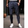 image:imageGORGLITTER Mens Striped Dress Pants Slacks Slim Fit Business Work Suit Long Trousers Size Up Runs SmallBlue and White