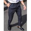 image:imageGORGLITTER Mens Striped Dress Pants Slacks Slim Fit Business Work Suit Long Trousers Size Up Runs SmallBlue and White
