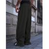 image:imageGORGLITTER Mens Wide Leg Baggy Sweatpants Y2K Graphic Zip Hem Casual Workout Athletic Trousers Track PantsBlack