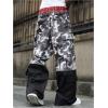 image:imageGORGLITTER Mens Wide Leg Baggy Sweatpants Y2K Graphic Zip Hem Casual Workout Athletic Trousers Track PantsBlack Camo