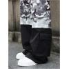 image:imageGORGLITTER Mens Wide Leg Baggy Sweatpants Y2K Graphic Zip Hem Casual Workout Athletic Trousers Track PantsBlack Camo