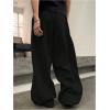 image:imageGORGLITTER Mens Wide Leg Baggy Sweatpants Y2K Oversized Casual Workout Athletic Trousers Track PantsBlack