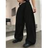 image:imageGORGLITTER Mens Wide Leg Baggy Sweatpants Y2K Oversized Casual Workout Athletic Trousers Track PantsBlack
