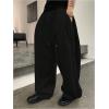 image:imageGORGLITTER Mens Wide Leg Baggy Sweatpants Y2K Oversized Casual Workout Athletic Trousers Track PantsBlack