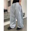 image:imageGORGLITTER Mens Wide Leg Baggy Sweatpants Y2K Oversized Casual Workout Athletic Trousers Track PantsGrey