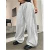 image:imageGORGLITTER Mens Wide Leg Baggy Sweatpants Y2K Oversized Casual Workout Athletic Trousers Track PantsLight Grey