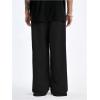 image:imageGORGLITTER Mens Y2k Baggy Wide Leg Pants Casual Work Double Waisted Low Rise Color Block Track SweatpantsBlack
