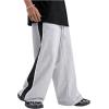image:imageGORGLITTER Mens Y2k Baggy Wide Leg Pants Casual Work Double Waisted Low Rise Color Block Track SweatpantsBlack and Grey