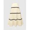 image:imageGORGLITTER Womens Boho Flowy Long Skirts Striped Ruffle Hem A Line Elastic Waist Casual Tiered Layer Maxi SkirtsWhite
