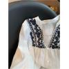 image:imageGORGLITTER Womens Boho Peasant Blouses Embroidered Tops Sheer Long Sleeve Button Up Shirts Casual Going Out OutfitsWhite