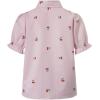 image:imageGORGLITTER Womens Cherry Shirt Puff Short Sleeve Button Down Collared Dressy Cute Summer Blouse TopsPink