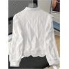 image:imageGORGLITTER Womens Embroidered Tops Peasant Blouses Eyelet Long Sleeve Button Down Shirts Causal Going Out OutfitsWhite