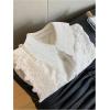 image:imageGORGLITTER Womens Floral Embroidered Blouse Eyelet Puff Short Sleeve Button Down Shirt Dressy Summer Casual Crop TopsWhite