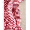 image:imageGORGLITTER Womens Gingham Babydoll Peplum Tops Puff Sleeve Cute Summer Going Out Blouse Shirts 2026Red and White