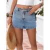 image:imageGORGLITTER Womens Jean Denim Mini Skirts Y2k Going Out Trendy High Waisted Short Skirts Western Country Concert OutfitsLight Wash