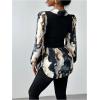 image:imageGORGLITTER Womens Long Sleeve Peplum Tops Blouse Dressy Casual Button Down Collared Shirts Fall Teacher Baby Doll TopsMulticolor