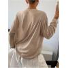 image:imageGORGLITTER Womens Mesh Tops Sheer See Through Long Sleeve Boat Neck T Shirts Cover Up Sexy Spring Outfits 2026Apricot