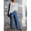 image:imageGORGLITTER Womens Mesh Tops Sheer See Through Long Sleeve Boat Neck T Shirts Cover Up Sexy Spring Outfits 2026White1