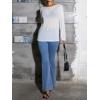 image:imageGORGLITTER Womens Mesh Tops Sheer See Through Long Sleeve Boat Neck T Shirts Cover Up Sexy Spring Outfits 2026White1